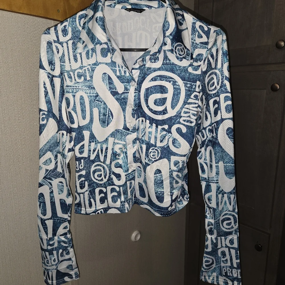 ***SIMPLEE  Long Sleeve  Collar Shirt - Picture 2 of 9